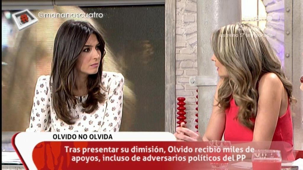 La fotos de Olvido Hormigos, en 'Las mañanas'