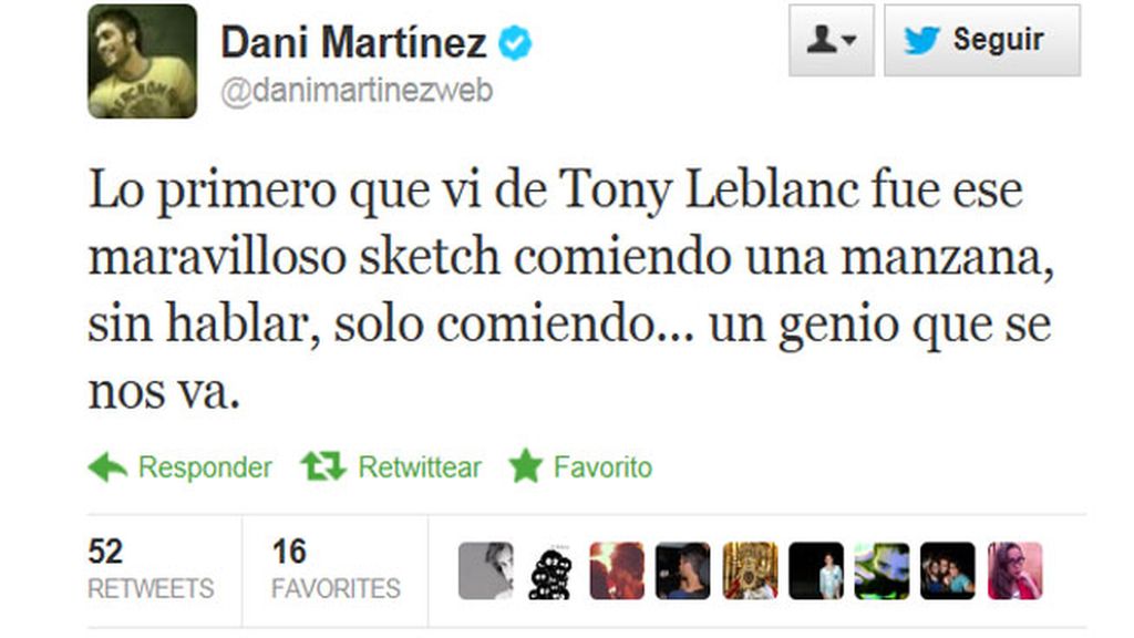 Despedida en la red a Tony Leblanc