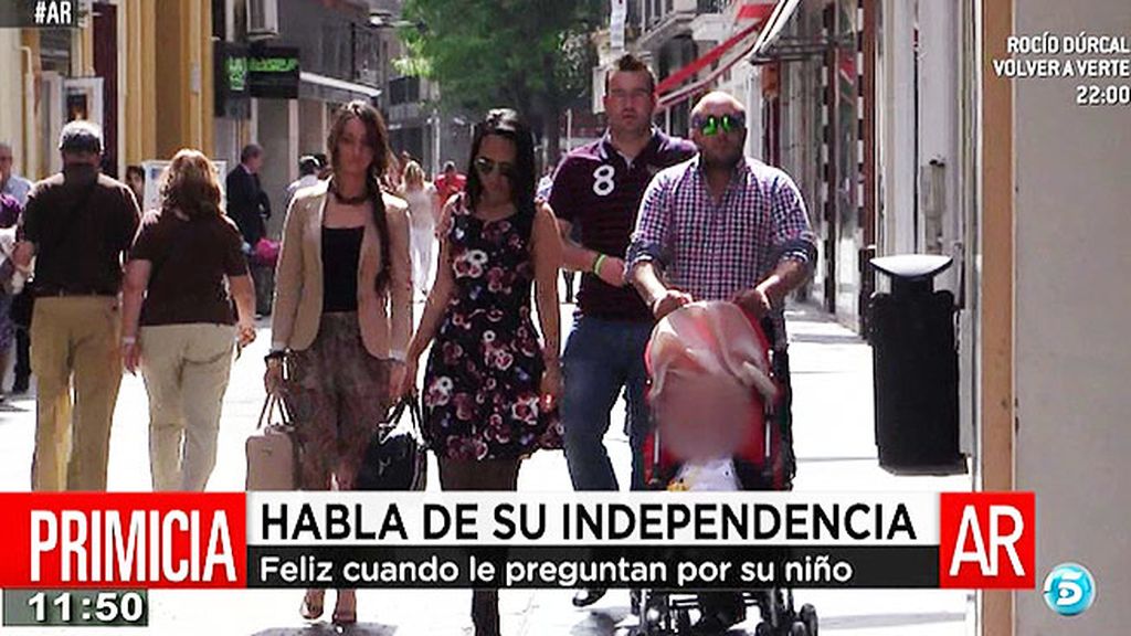 La joven ha compartido balcón con Chabelita, Alberto y el pequeño Francisco