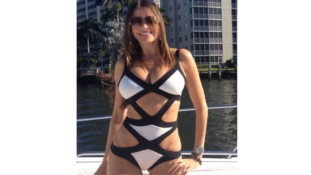 Sofía Vergara, durante sus vacaciones de Navidad en Miami. Foto: Twitter