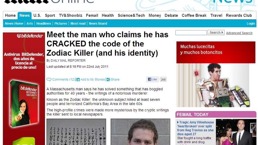Este hombre afirma conocer la verdad sobre el caso. Foto: Daily Mail