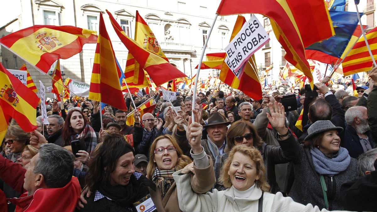 Manifestación contra la independencia en Cataluña