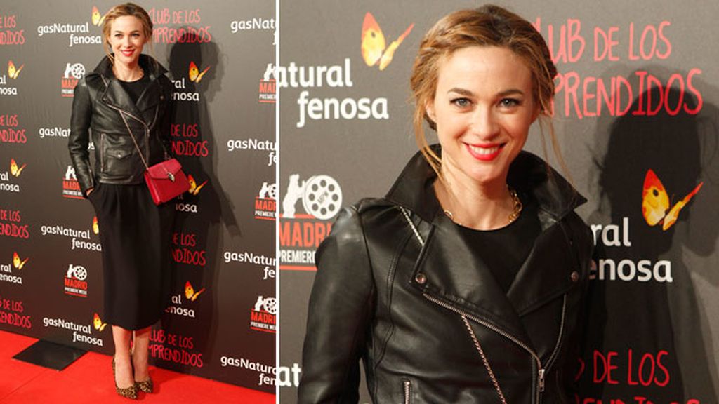 Marta Hazas lució chaqueta de cuero