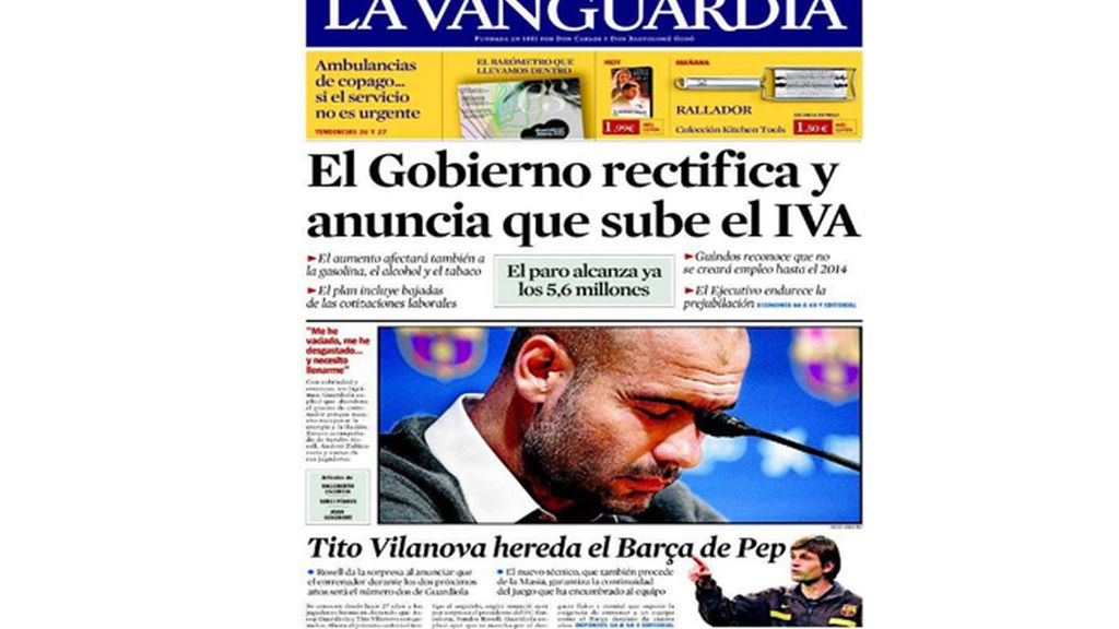 La despedida de Guardiola en la prensa