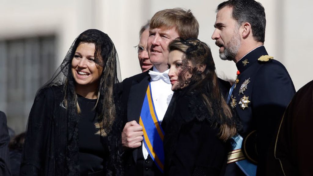 Los Príncipes de Asturias, en la Misa de Inicio del Pontificado