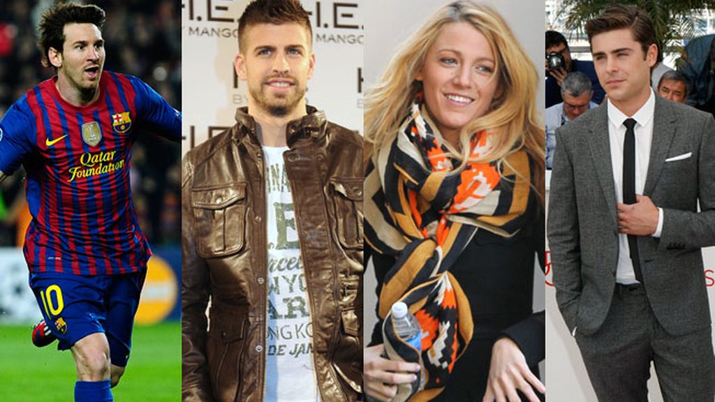 1987: Lionel Messi, Gerard Piqué, Blake Lively, y Zac Efron