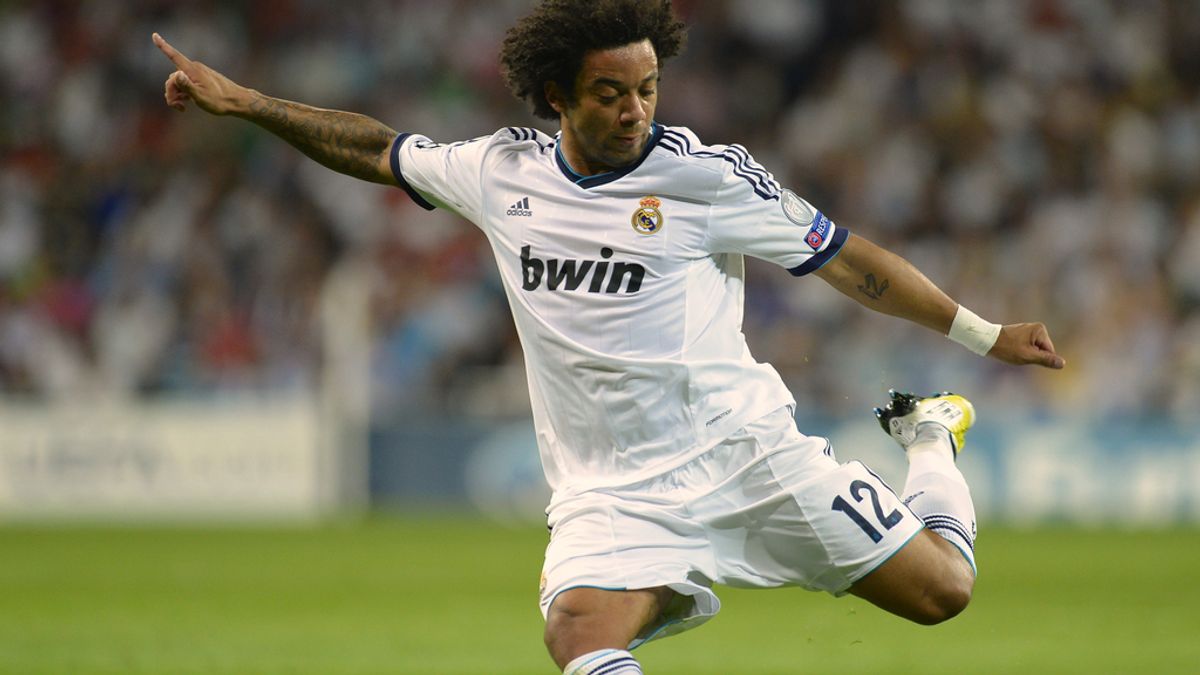 Marcelo  durante el partido de Liga de Campeones ante el Manchester City