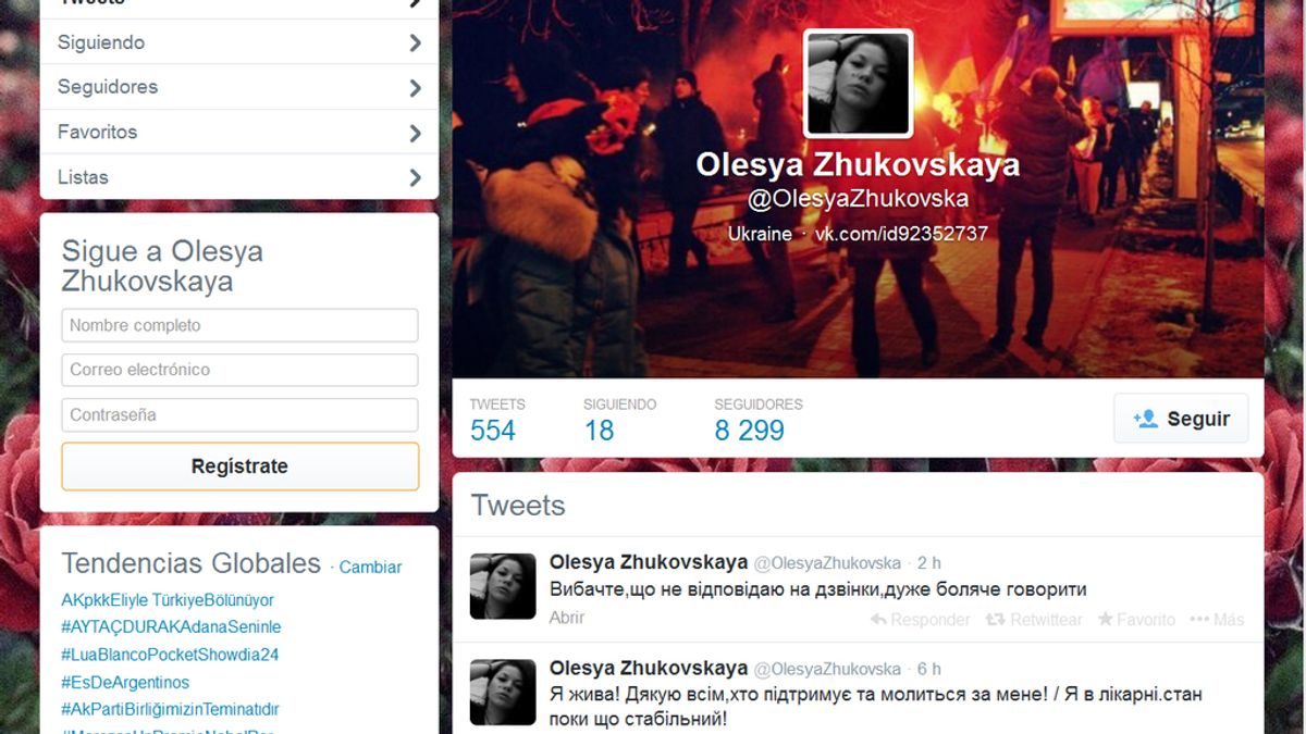 Twitter de Olesya Zhukovskaya