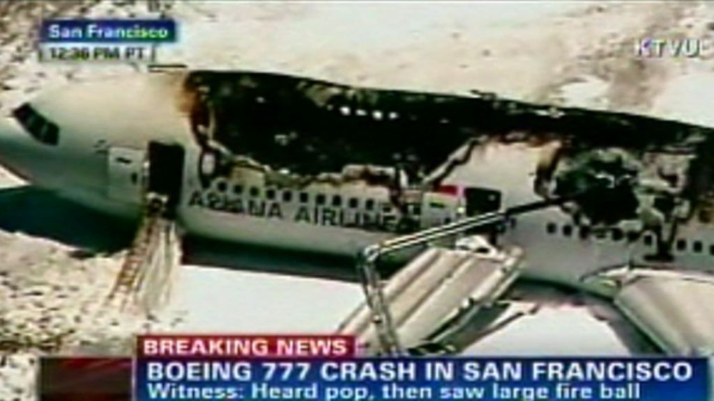 Accidente de avión en San Francisco