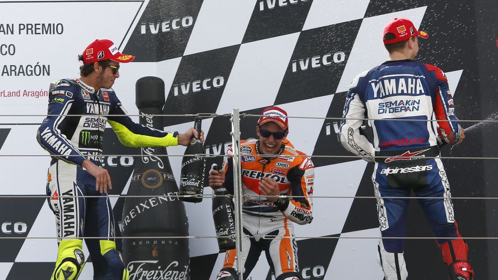 Valentino Rossi recuperó la sonrisa en Aragón