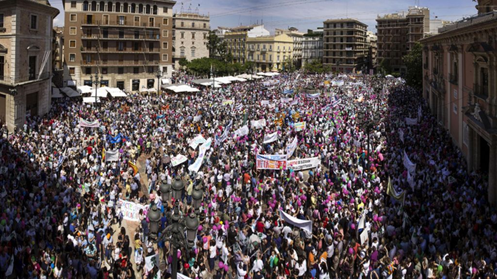 Manifestación en Valencia en apoyo de la educación concertada