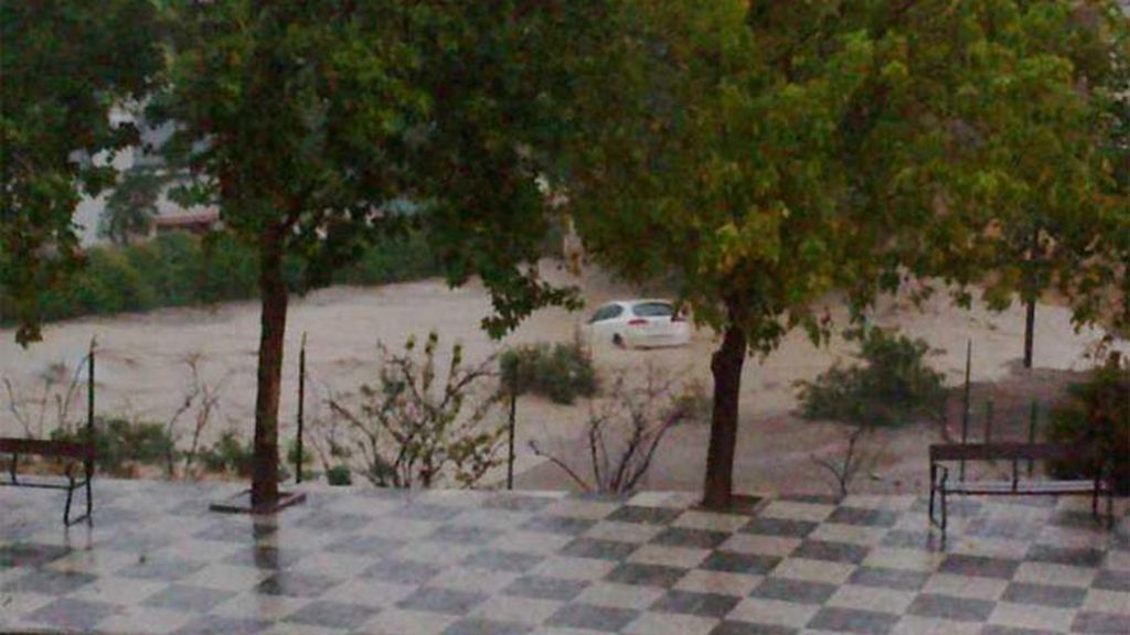 Lluvias torrenciales en Villanueva del Trabuco (Málaga)