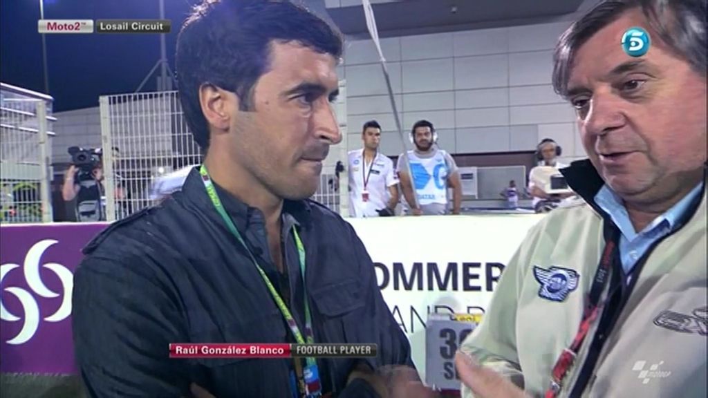 Raúl y Míchel Salgado en el paddock de Losail