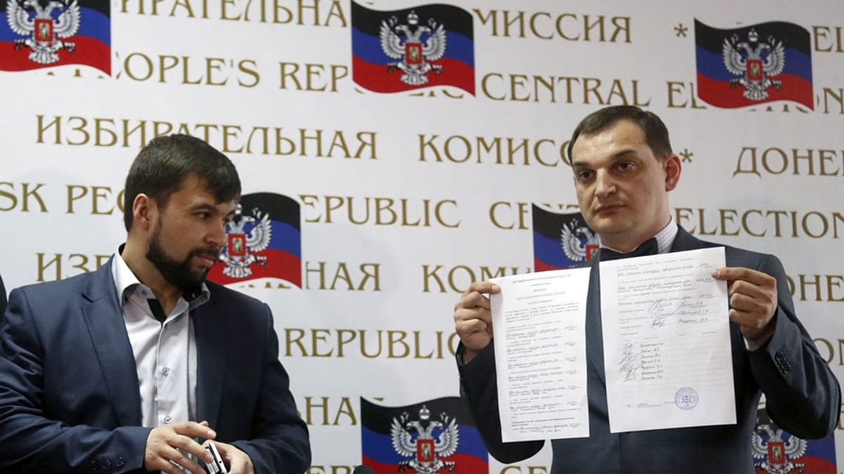 Prorrusos crearán órganos estatales y militares en Donetsk tras el referéndum