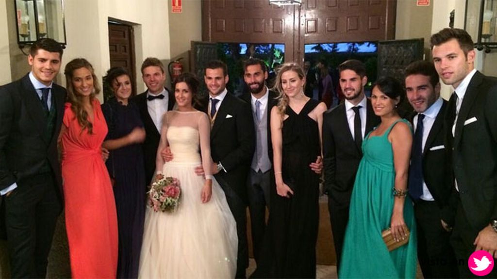 Arbeloa fue el único 'veterano' en la boda de Nacho Fernández