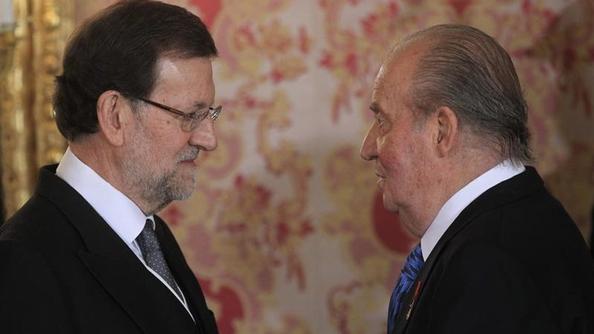 El Rey y Rajoy en plena conversación