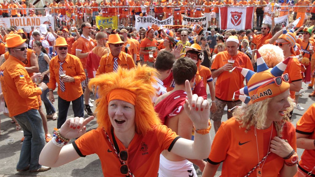 Colorido del norte en las gradas