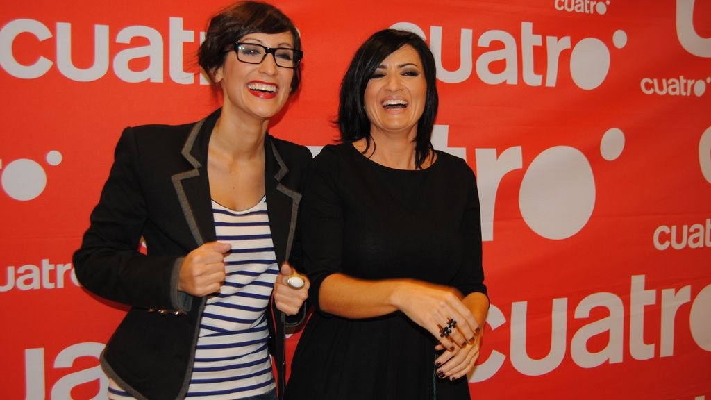 Silvia Abril y Ana Morgade en el pase de prensa