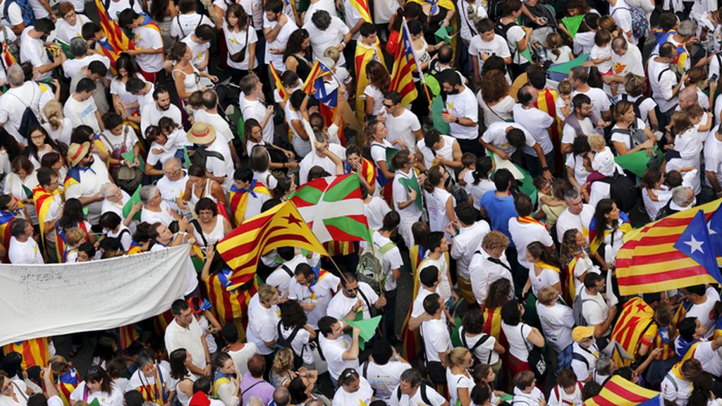 Multitudinaria manifestación en Barcelona con motivo de la Diada