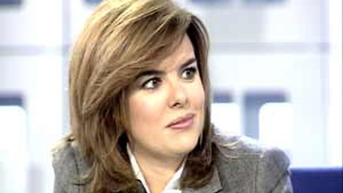 La portavoz popular en el Congreso de los Diputados, Soraya Sáenz de Santamaría, en La Mirada Crítica