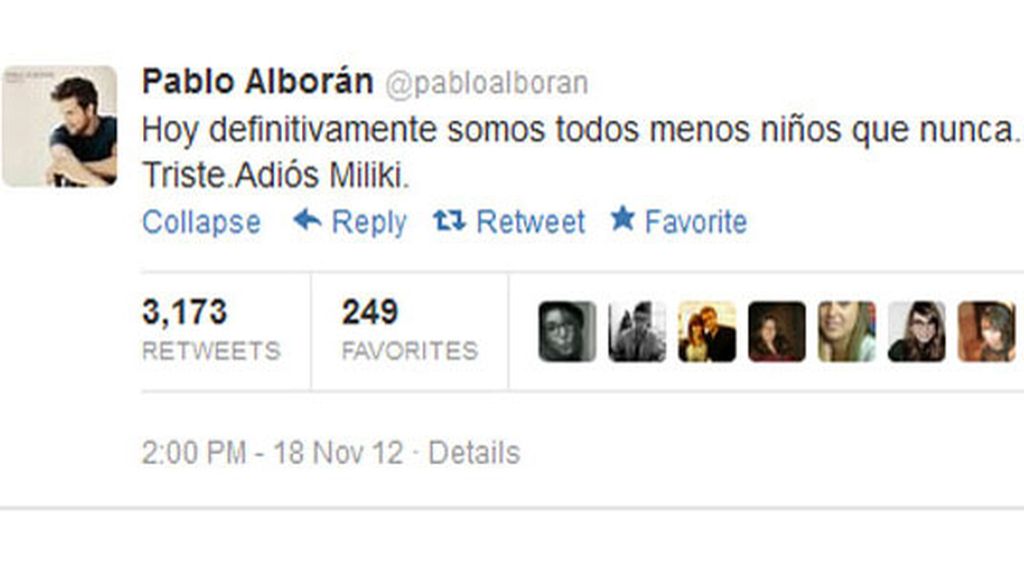 Adiós tuitero al Payaso de la Tele