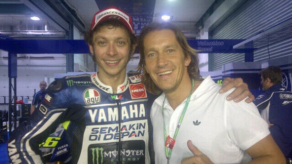 Raúl y Míchel Salgado en el paddock de Losail