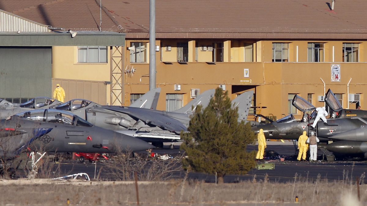Varios cazas de la OTAN estacionados en la base de Los Llanos, Albacete