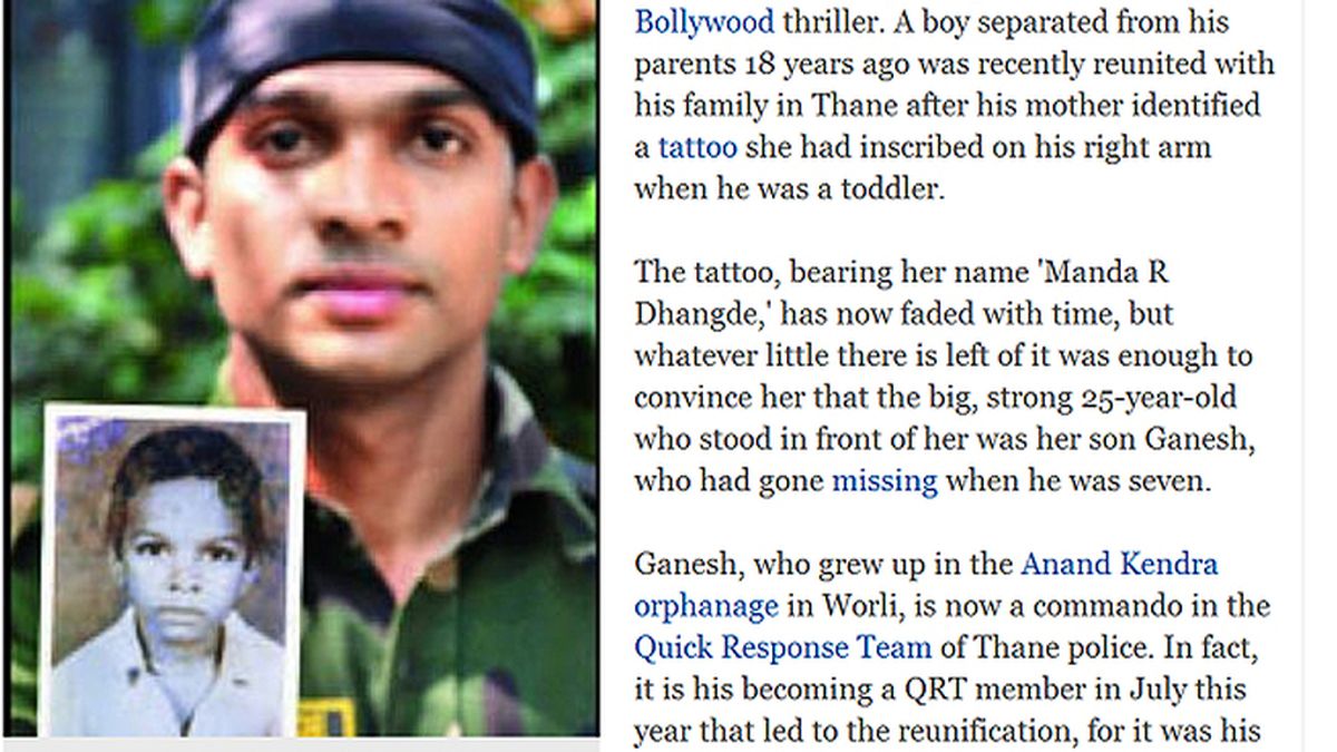 Joven indio encuenta a su madre 18 años más tarde gracias a un tatuaje
