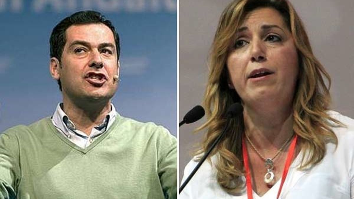 Los candidatos del PP y del PSOE a la Junta de Andalucía