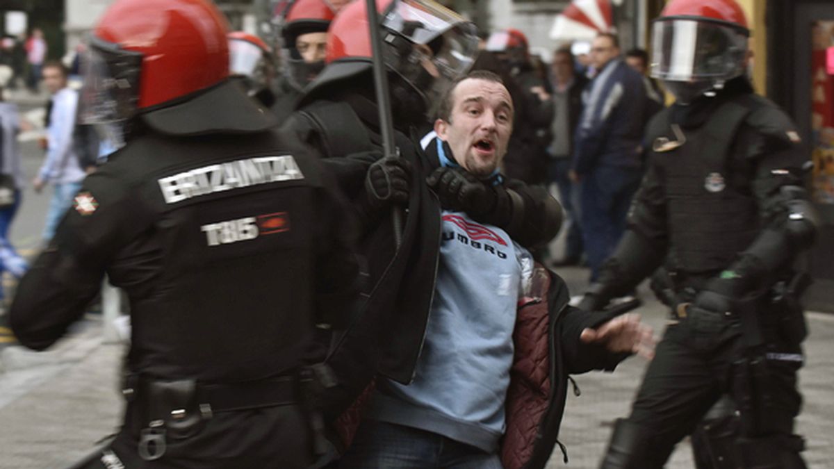 Se elevan a cinco los detenidos en incidentes entre ultras del Olympique y del Athletic