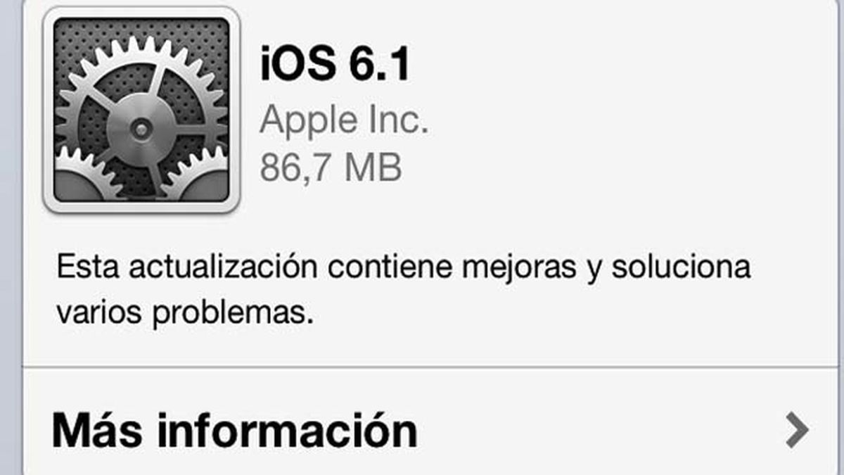 iOS 6.1 ya está disponible