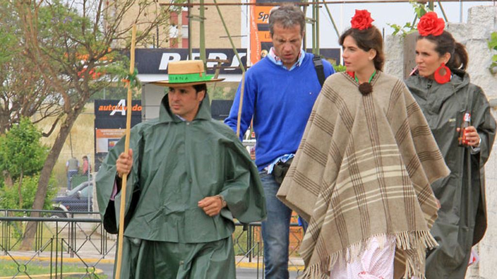 Fran y Lourdes acudieron acompañados por amigos