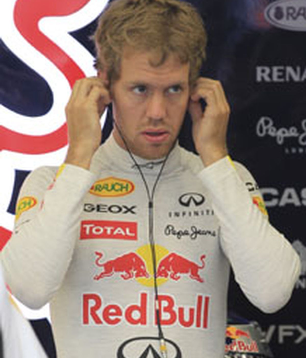 Sebastian Vettel, ayer después de los primeros entrenamientos libres. Foto: Gtres