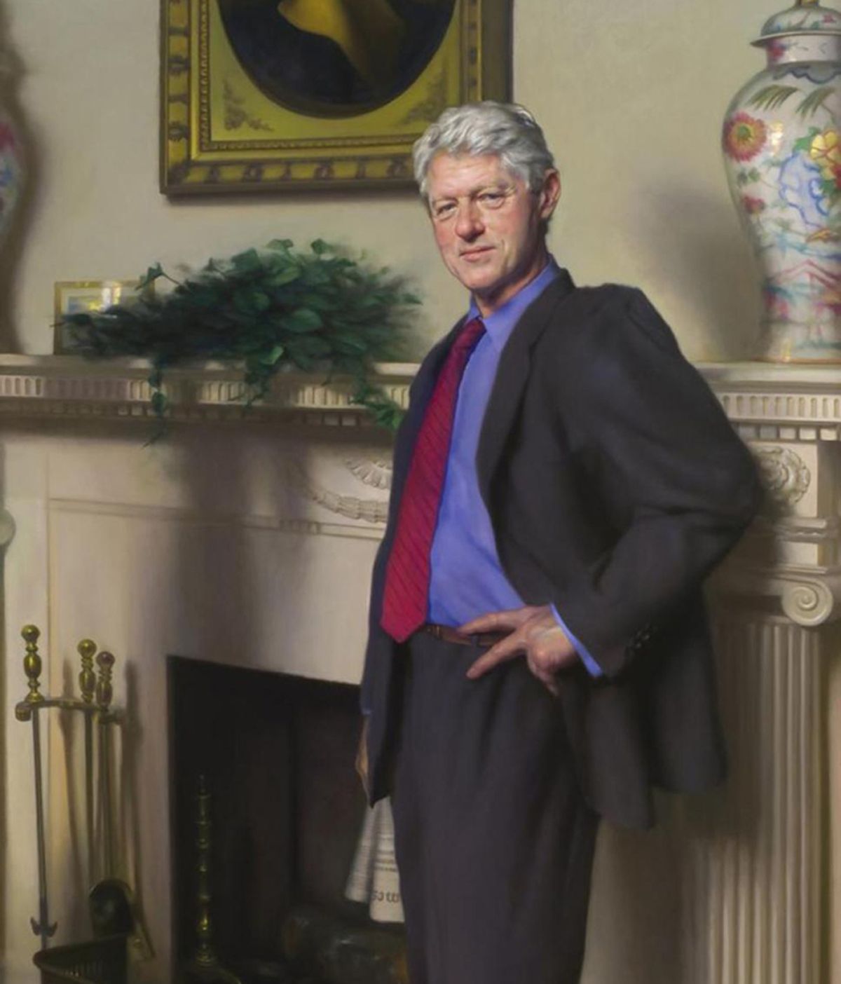 Retrato de Bill Clinton realizado por el artista Nelson Shanks
