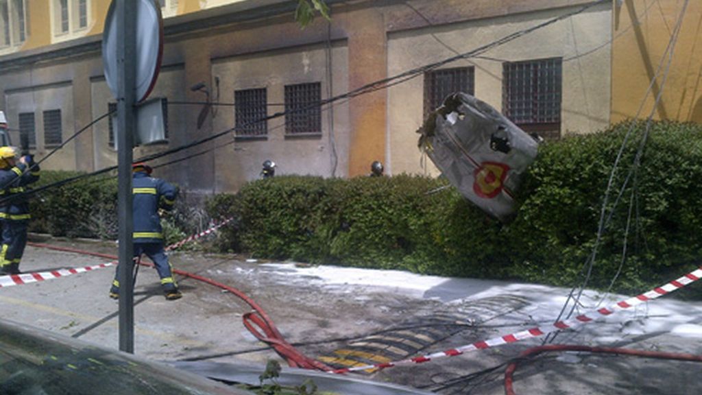 La zona donde se precipitó la avioneta accidentada