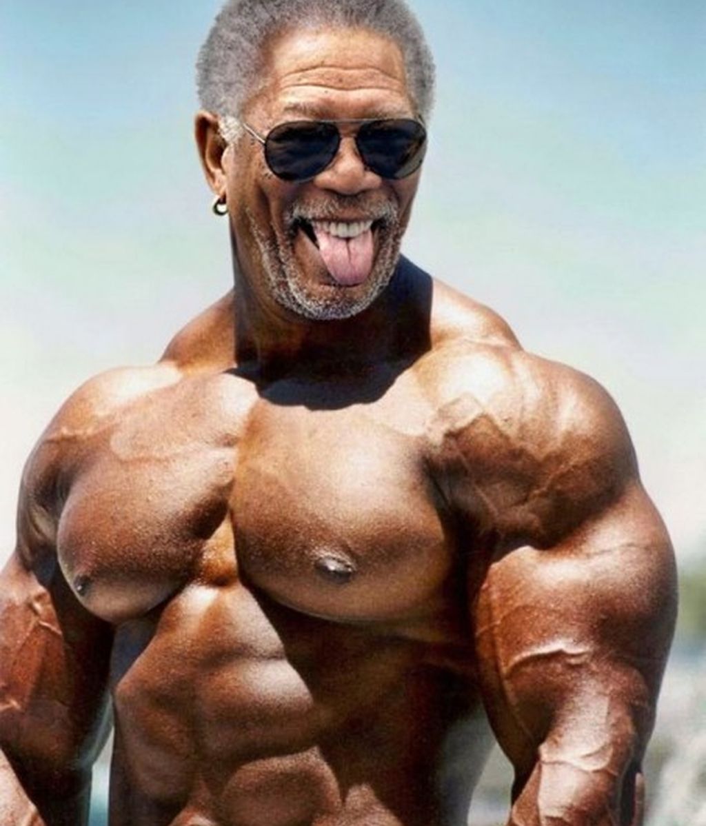 Los famosos lucen músculos