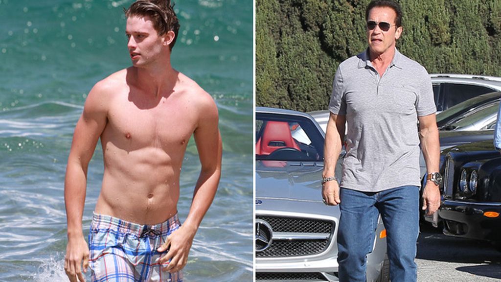 Patrick y su padre Arnold Schwarzenegger