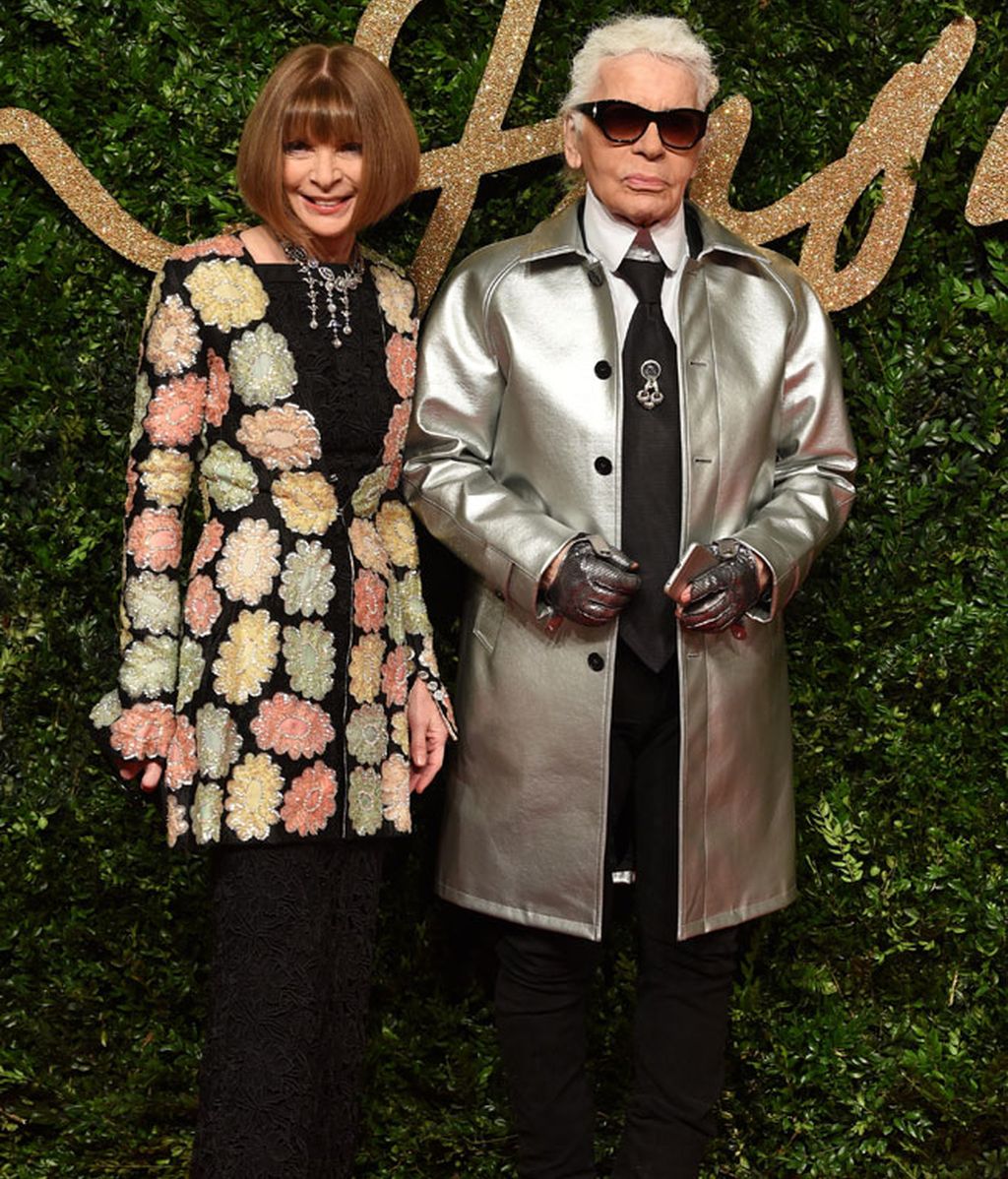 Anna Wintour y Karl Lagerfield no podían perderse la cita