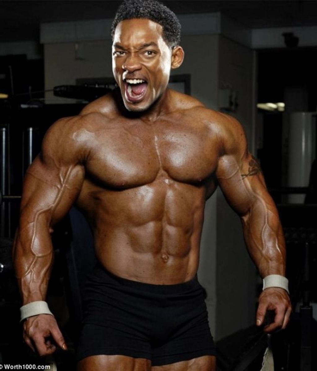 Los famosos lucen músculos