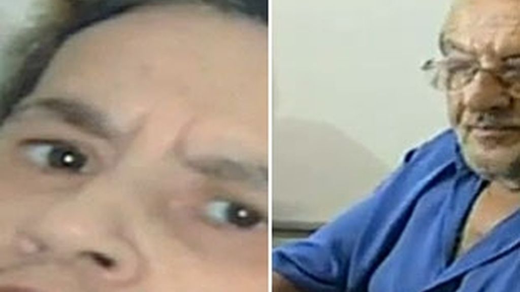 La mujer (a la izquierda) y su captor. Vídeo: Informativos Telecinco.