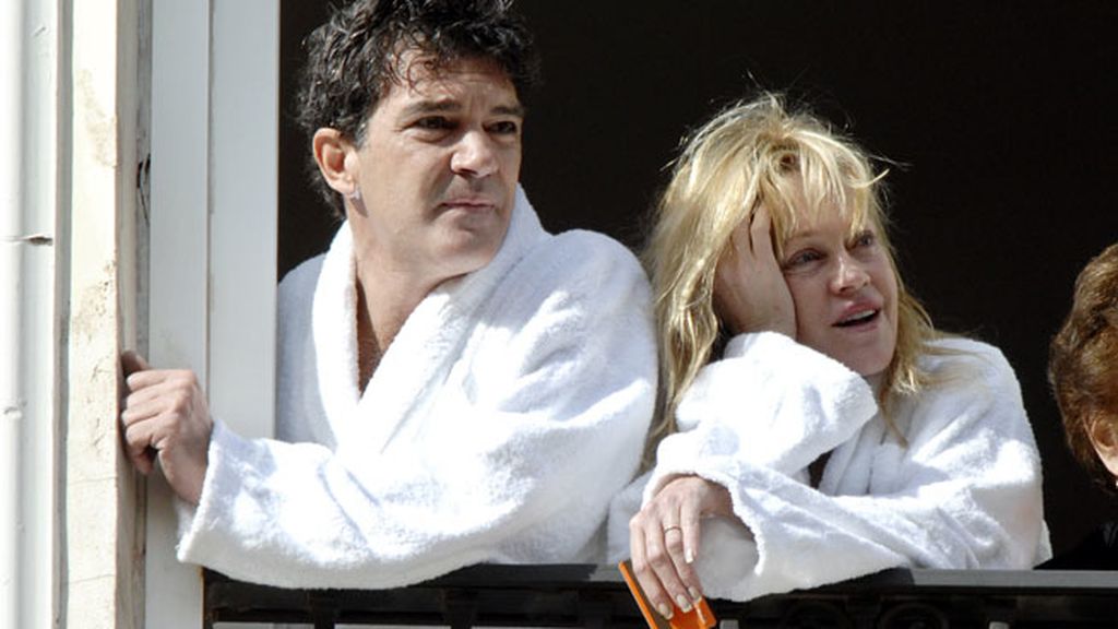 Así vieron Antonio Banderas y Melanie Griffith una procesión de Semana Santa