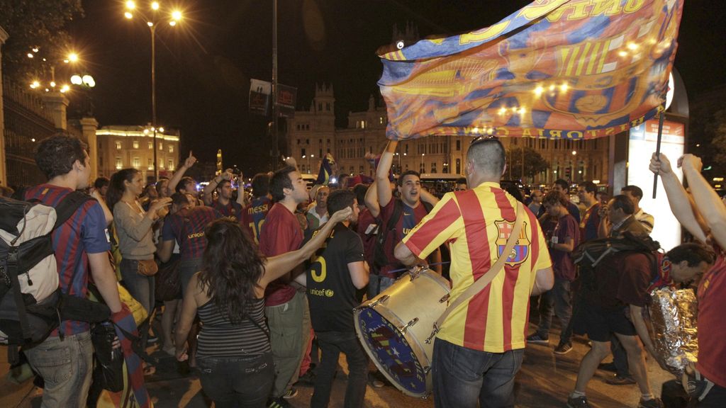 Celebraciones en Madrid y Barcelona por la Copa del Rey