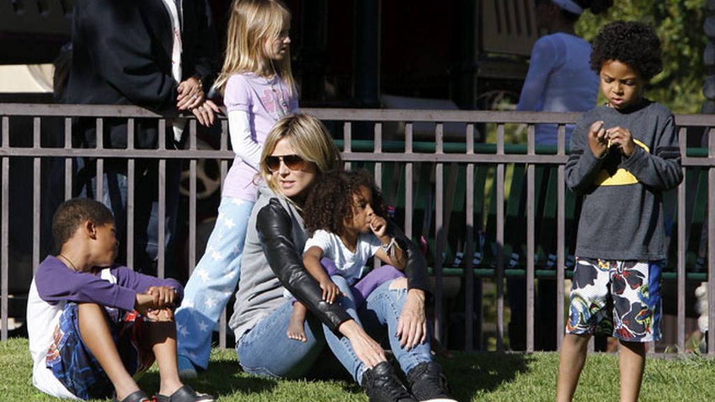 Leni, Henry, Johan, y Lou, los hijos de Heidi Klum