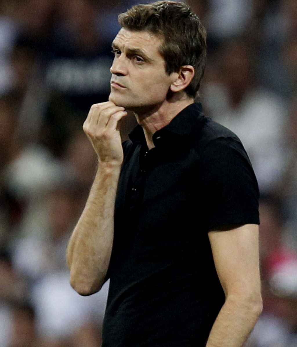 El entrenador del FC Barcelona durante el partido de vuelta de la Supercopa de España