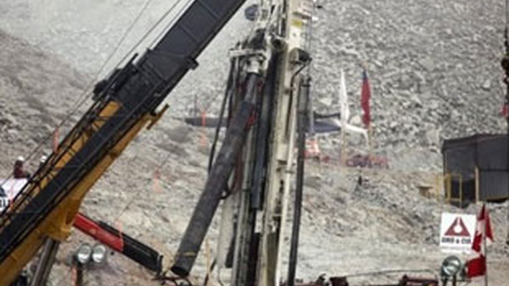 El rescate definitivo de los mineros atrapados podría comenzar este miércoles. Foto: AP. El rescate definitivo de los mineros atrapados podría comenzar este miércoles. Foto: AP.