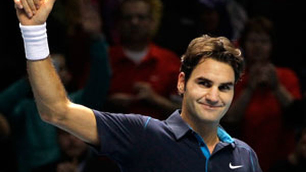 Federer celebra su victoria. Foto: GTres
