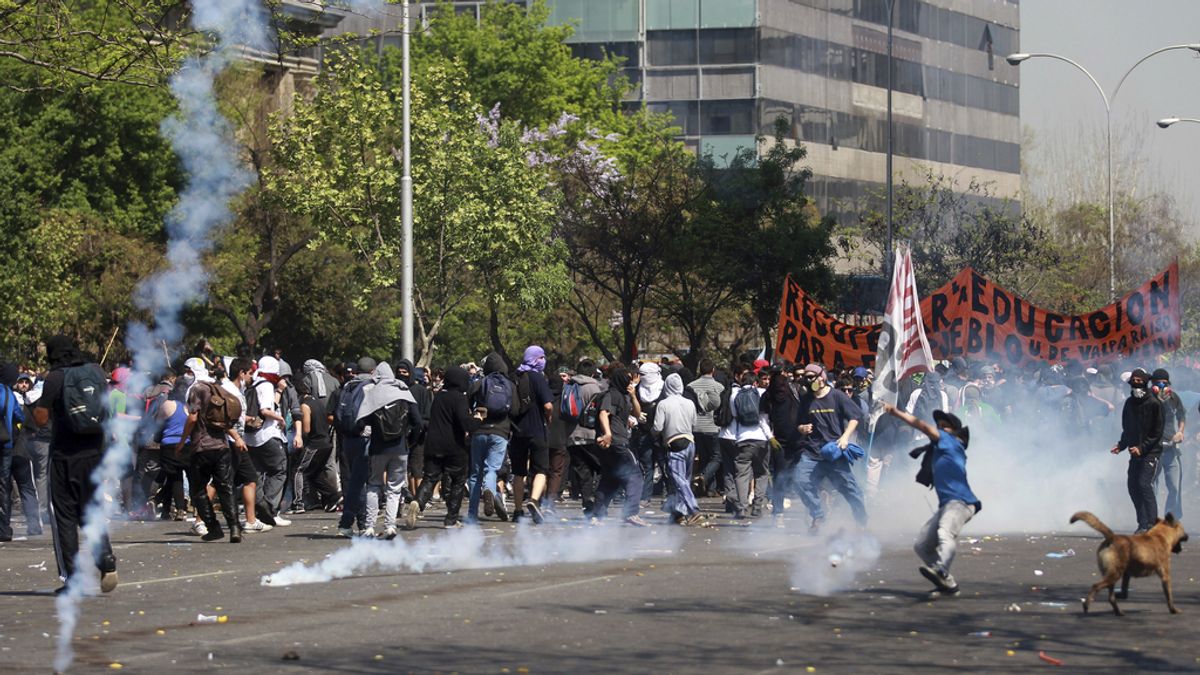 Nuevas protesta estudiantil en Santiago de Chile