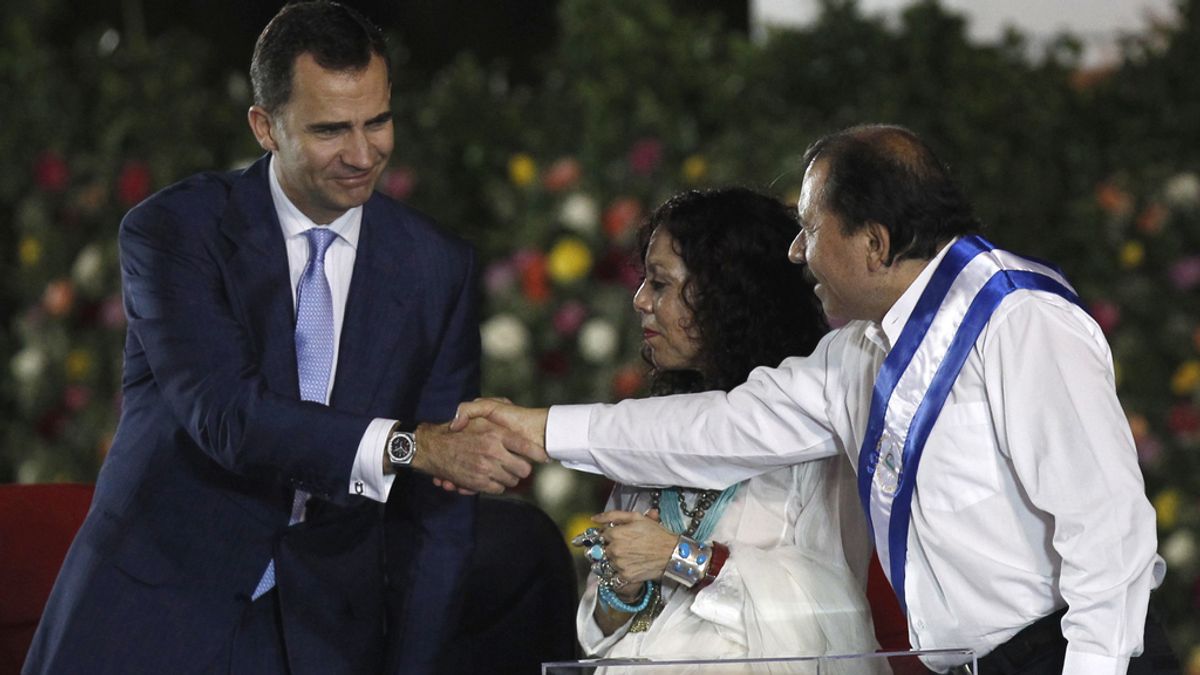 El príncipe Felipe en la toma de posesión de Daniel Ortega