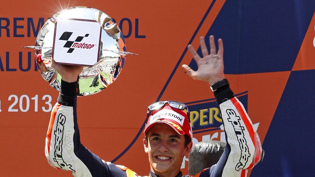 Las caras del 'hat trick' español en MotoGP