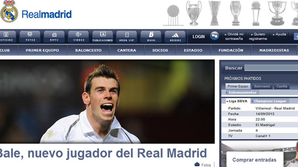 Bale, al Real Madrid. Foto: www.realmadrid.com